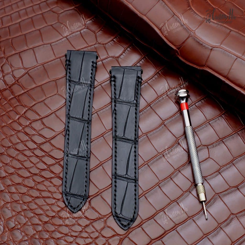 Cartier Santos leather strap Cartier Santos Watch Strap 21mm 18mm Alligator Leather strap