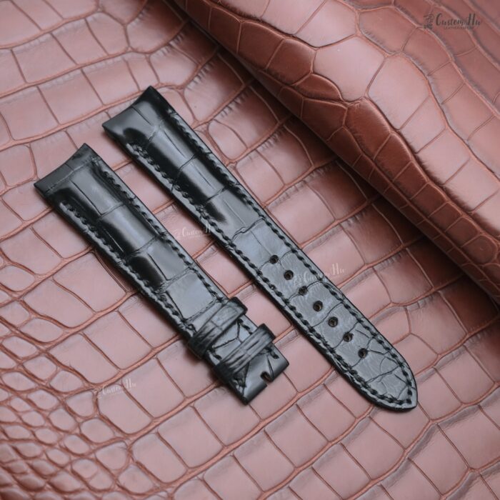 Compatible with Glashütte Original Senator Perpetual strap 19mm Alligator strap