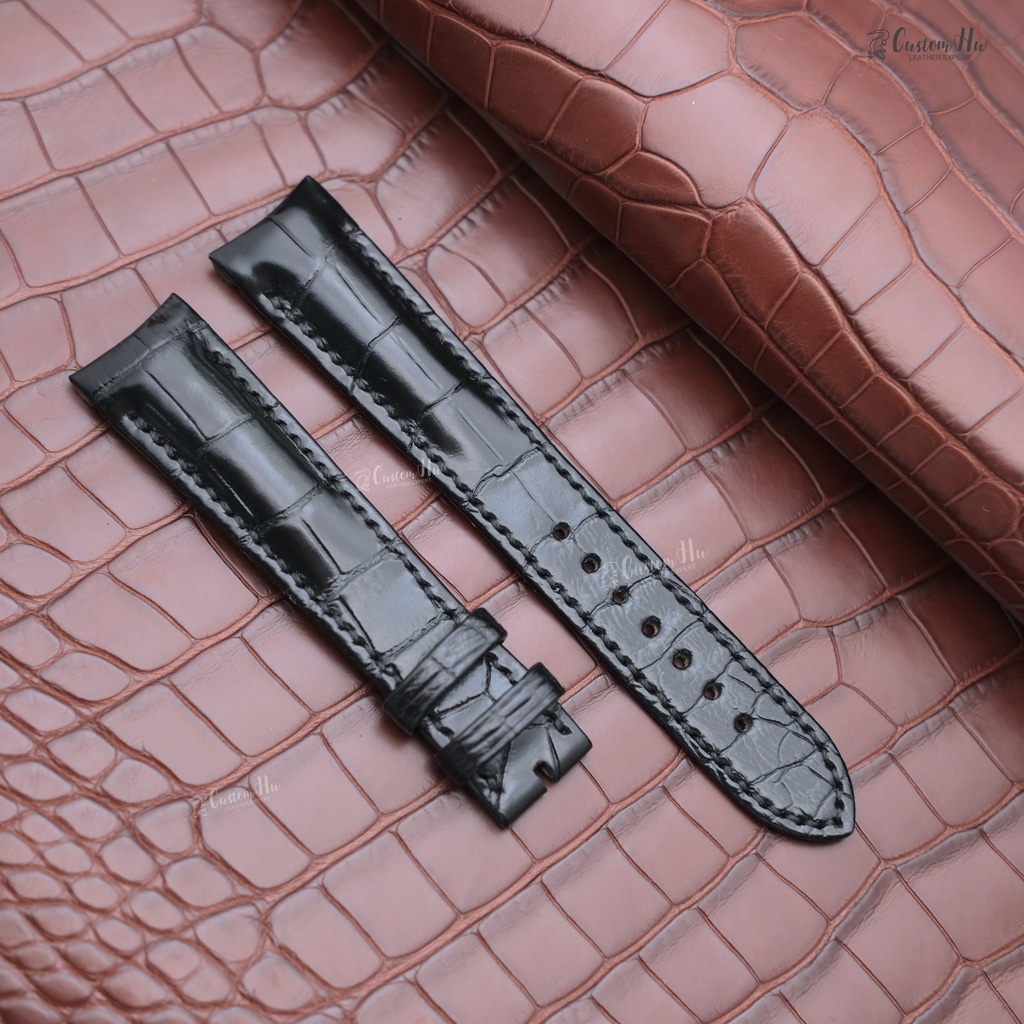 Glashütte Original Senator Perpetual strap Compatible with Glashütte Original Senator Perpetual strap 19mm Alligator strap