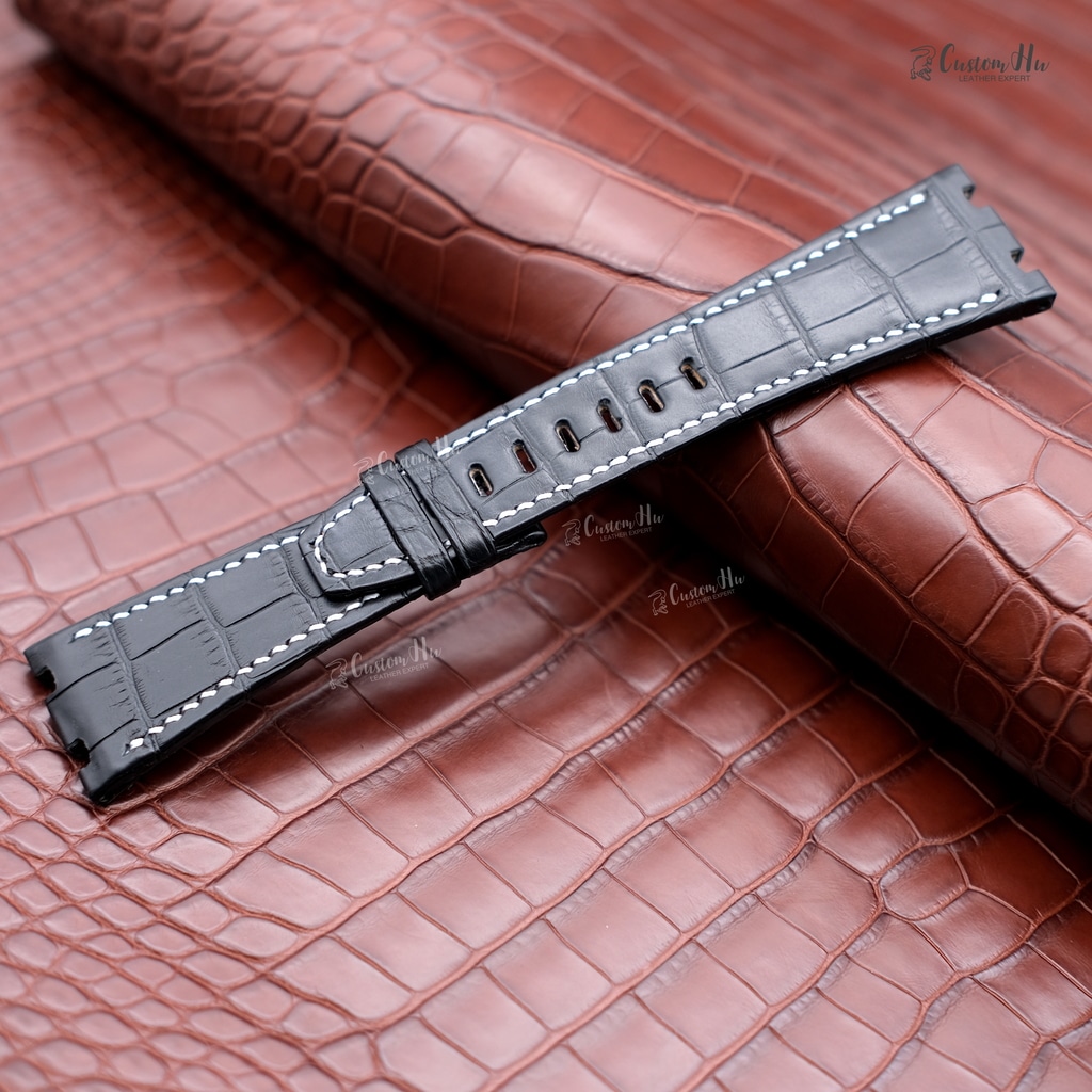 AudemarsPiguet Royal Oak Strap AP Royal Oak Strap 28mm Alligator leather strap surface diameter 42mm