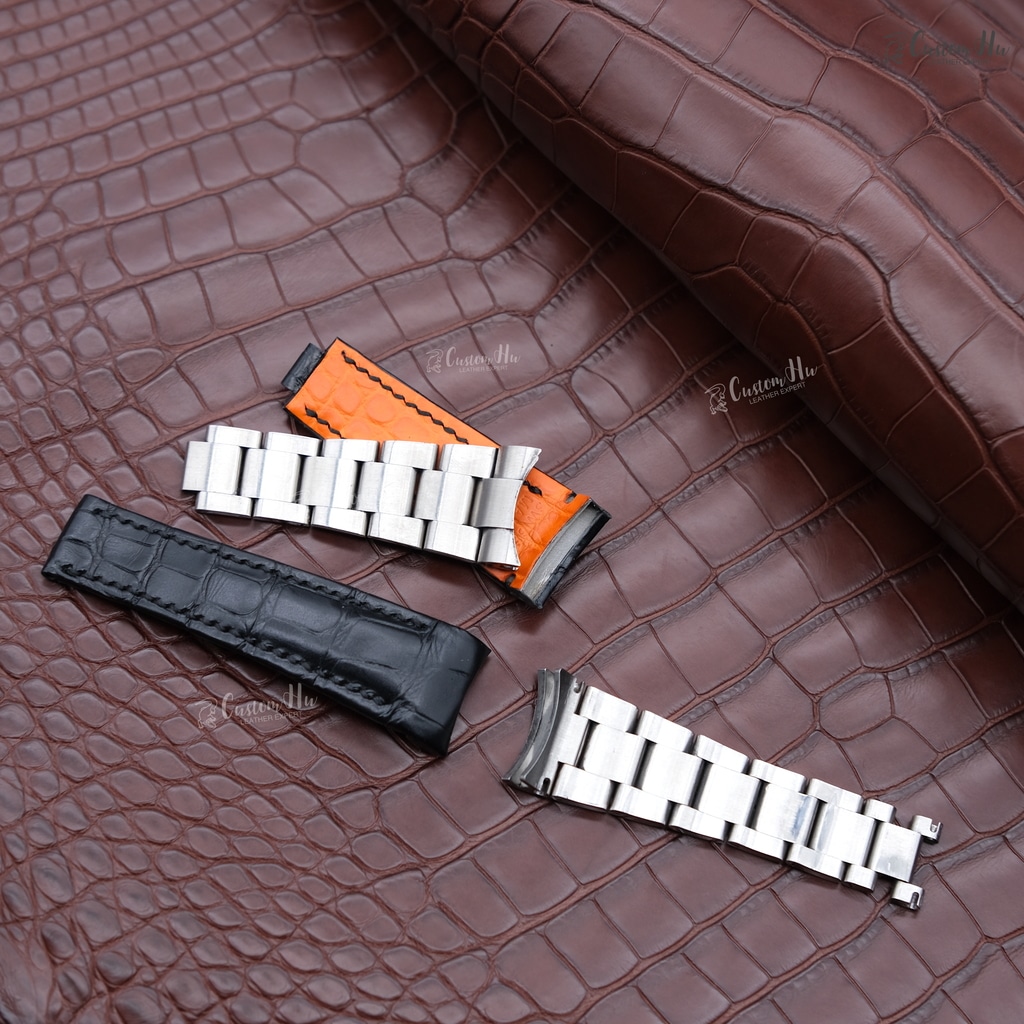 Rolex Explorer II Strap Compatible with Rolex Explorer II Strap 21mm Alligator leather strap