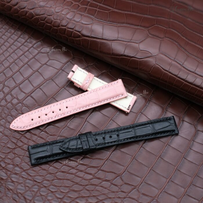 Compatible with franck muller Cintrée strap 16mm Alligator leather strap