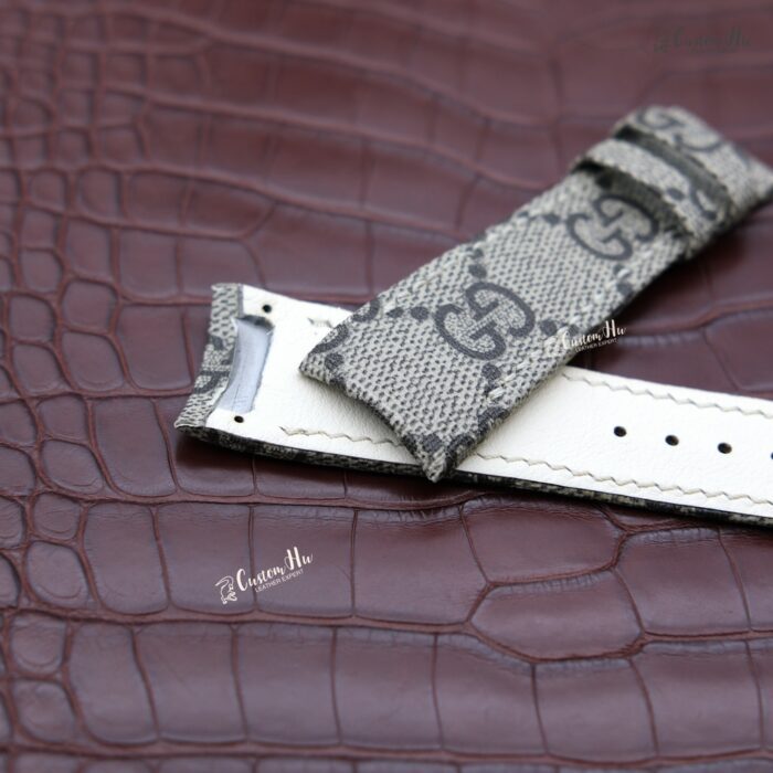 Compatible Gucci 114 2 watch strap 26mm Leather strap