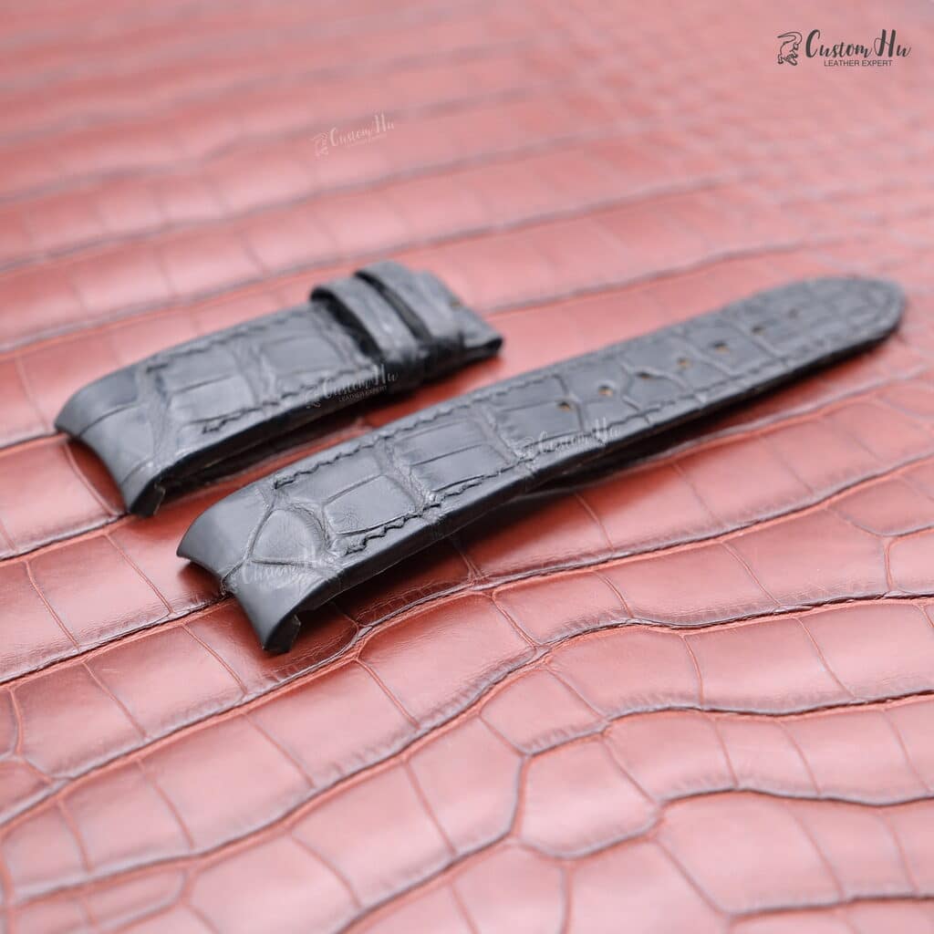 Compatible Bvlgari BB41 S Strap 21mm Alligator Leather strap