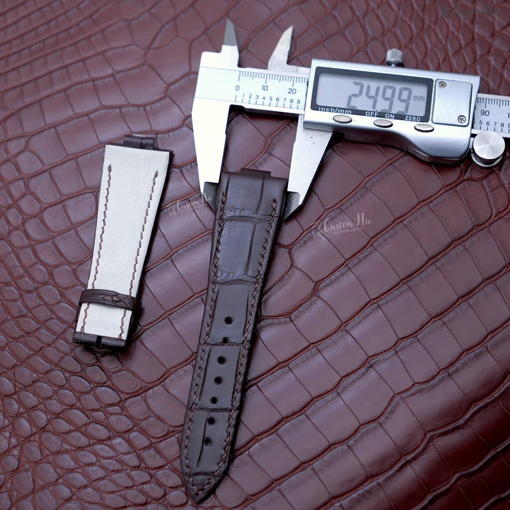Ulysse Nardin Marine Strap Compatible with Ulysse Nardin Marine Strap 25mm Alligator leather strap