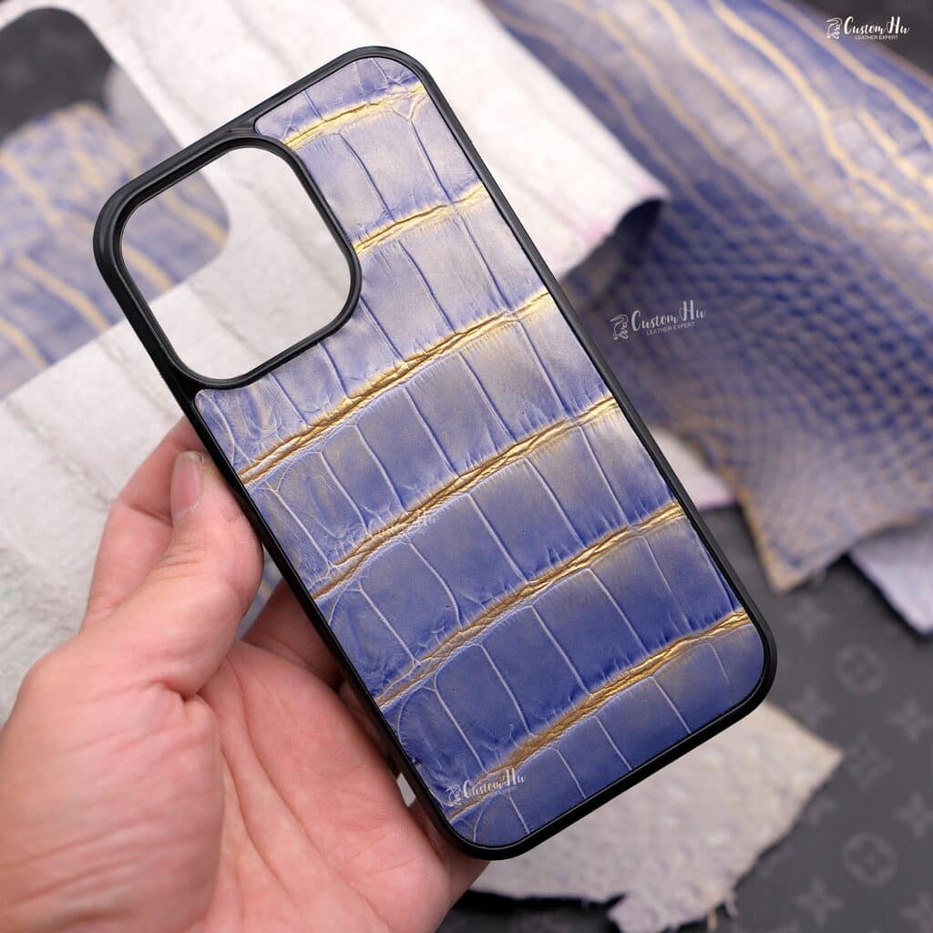 Custom leather phone case phone case iPhone series 13 14 Pro Max crocodile skin