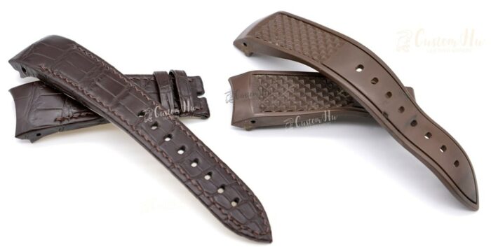 Compatible with Breguet Marine Royale Alarm strap 23mm Alligator leather strap