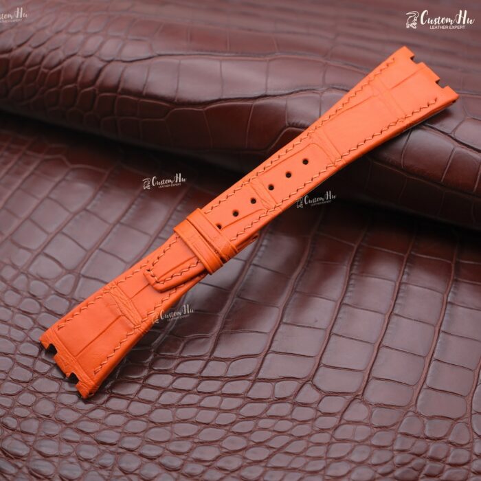 AudemarsPiguet RoyalOak Watch strap 26mm Alligator leather strap