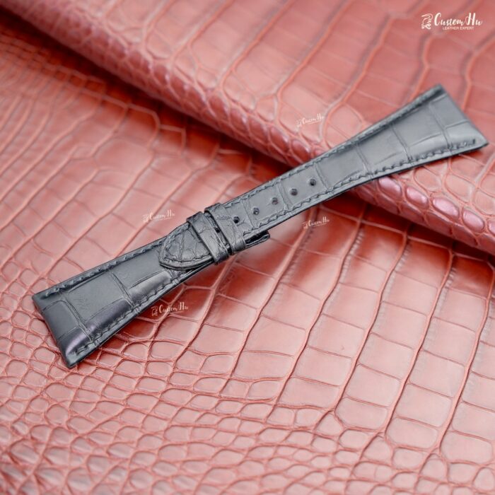 Bulgari Assioma watch strap 28mm Alligator Leather strap