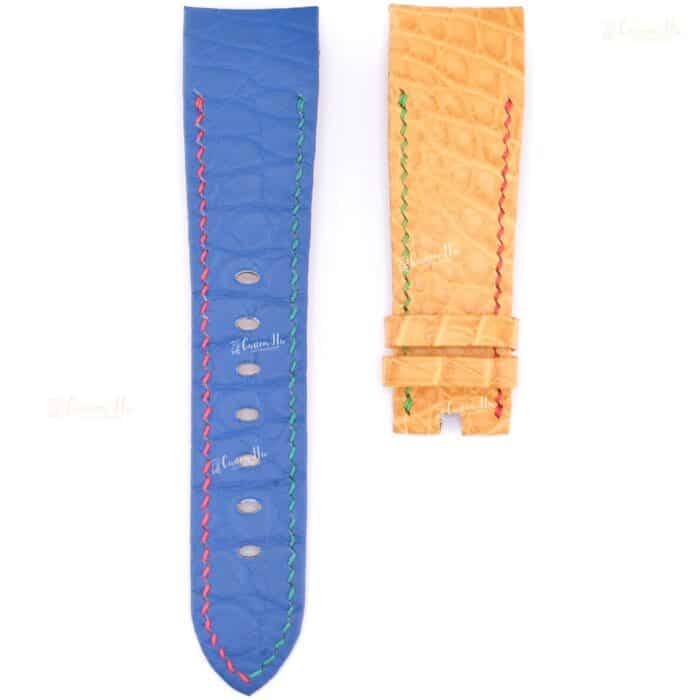Corum Bubble leather strap 24mm color blocking Alligator